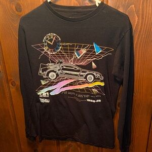 Black Graphic Long Sleeve Tee